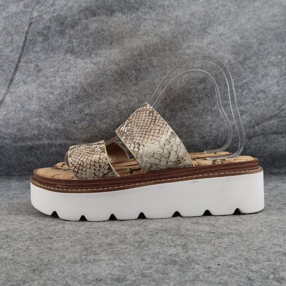 Sam Edelman Shoes Womens 7.5 Sandal Slides Platform Casual Snake Double Strap - Picture 4 of 14